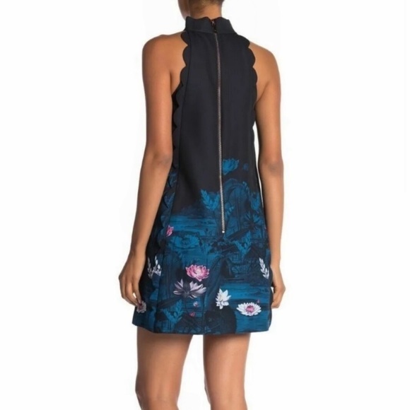 Ted Baker Dress Eurela Scalloped Floral - Picture 2 of 12